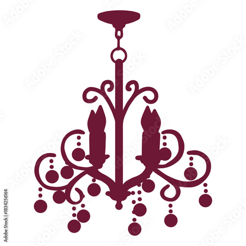 Chandelier simple thin candles