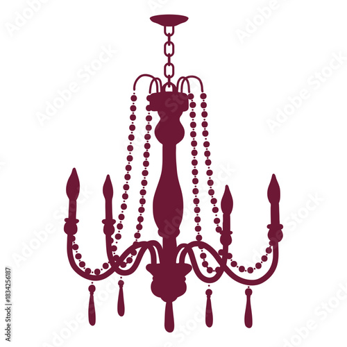 Chandelier simple thin crystals laced