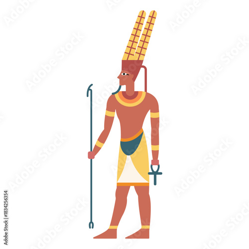 Egyptian gods amun flat