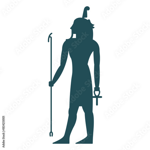 Egyptian gods shu silhouette