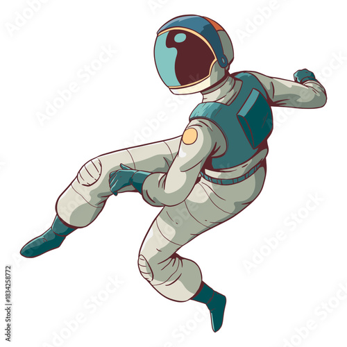 Awesome astronaut colored