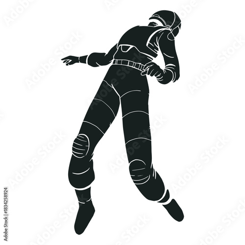 Cool floating astronaut silhouette