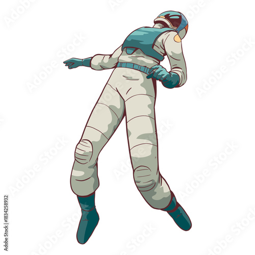 Cool floating astronaut colored