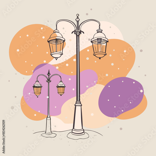 Elegant Street Lamps A Vintage Urban Lighting Collection.
