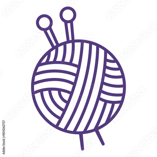 Stroke wool blue yarn