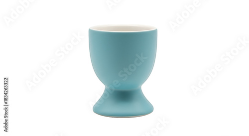 Fényképezés Minimalist Light Blue Ceramic Egg Cup with Glowing Outline