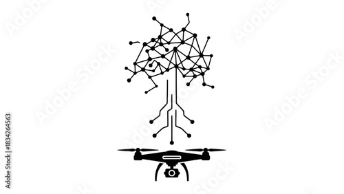 Drone capturing data for a neural network