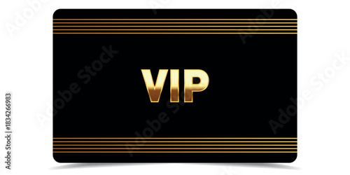 Vip gold card. Luxury texture template design. VIP ticket on black background for invitation, club, award, casino, certificate. Golden exclusive premium card.