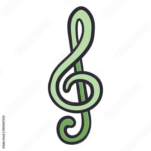 Fotografie Music note stroke color