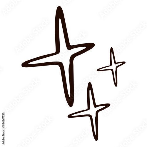 Stars simple hand drawn