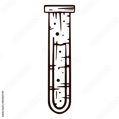 Test tube hand drawn
