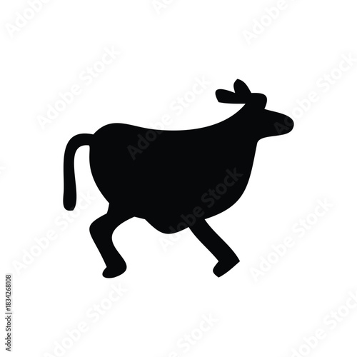 Restaurant interior scene with silhouetted patrons and staff silhouette