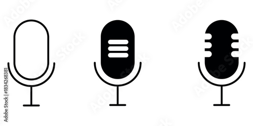 microphone mic icon, voice icon symbol buttons