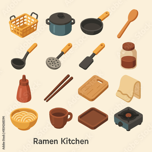 Essential ramen kitchen tools and utensils collection