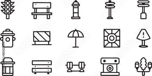 Futuristic UI Signal Icons