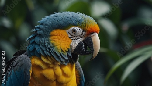 red and yellow macaw