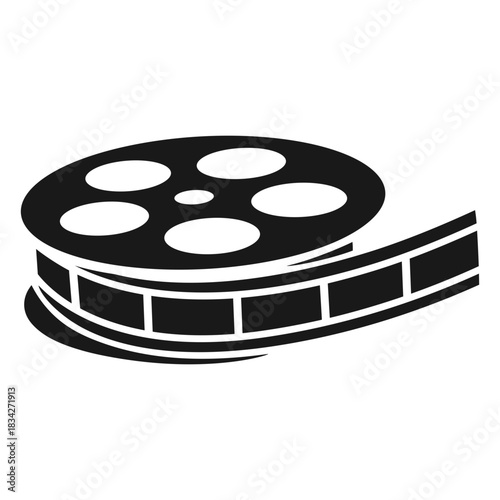 Old film reel black