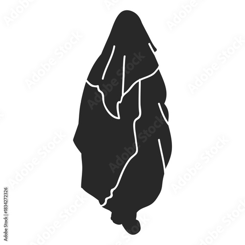 Islamic women veil clad walking away