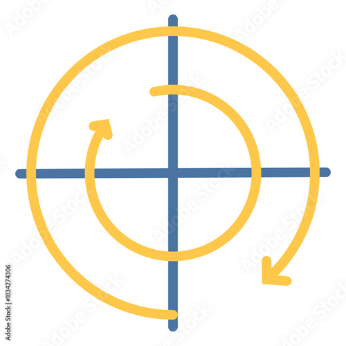 Clockwise movement graph flat