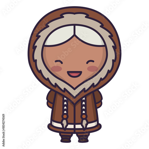 Alaska cute character girl flat