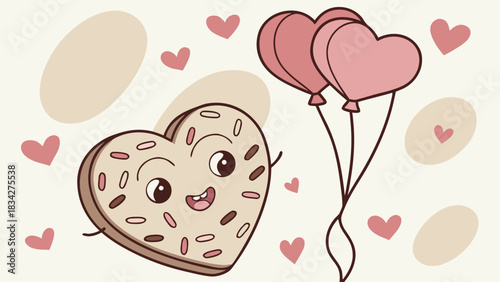 valentine card with hearts