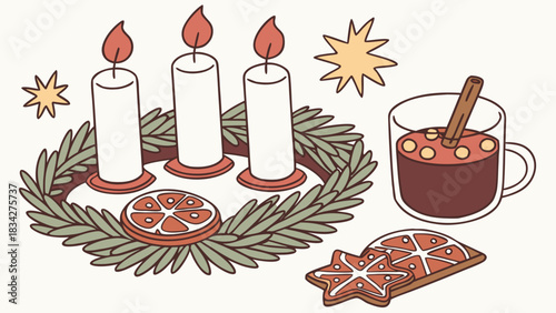 set of christmas icons