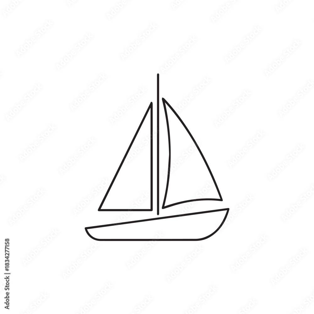 Fototapeta premium “Sailing Boat Marine Travel Nautical Adventure Symbol”