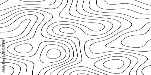 Advanced Topographic Map Contour Lines Vector Illustration Design for Landscape, Cartography, and Elevation Mapping Projects.