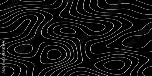 Advanced Topographic Map Contour Lines Vector Illustration Design for Landscape, Cartography, and Elevation Mapping Projects.