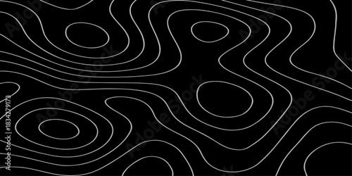 Advanced Topographic Map Contour Lines Vector Illustration Design for Landscape, Cartography, and Elevation Mapping Projects.