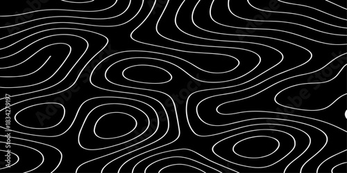 Advanced Topographic Map Contour Lines Vector Illustration Design for Landscape, Cartography, and Elevation Mapping Projects.