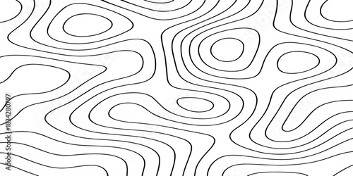 Advanced Topographic Map Contour Lines Vector Illustration Design for Landscape, Cartography, and Elevation Mapping Projects.