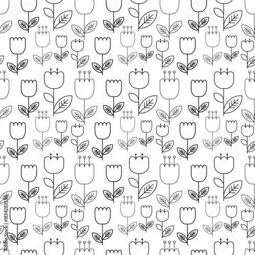 seamless background with flowers