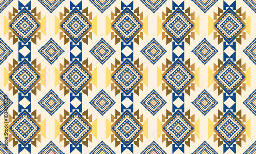Seamless tribal geometric pattern. Seamless tribal diamond pattern background. Contemporary ethnic design.