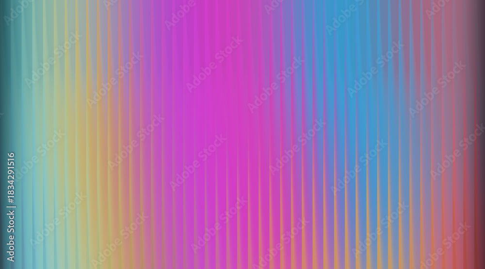 Fototapeta premium Rainbow Gradient Vertical Ribbed Abstract Background with Soft Blending pink