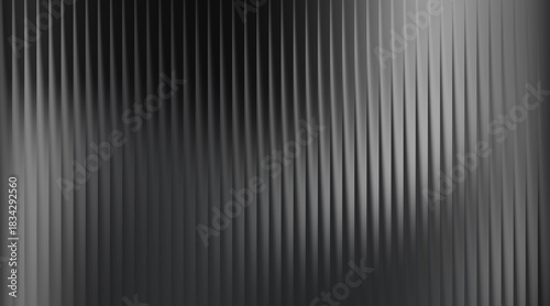 Monochromatic Gray Vertical Ribbed Surface with Dramatic Lighting abstract background