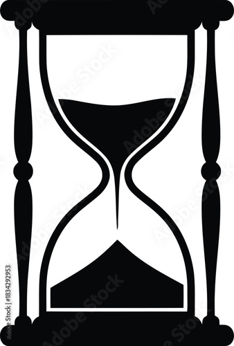 Hourglass Sandglass Time Measuring Device with Flowing Grains Ancient Tool for Temporality Countdown Symbol of Passing Moments Urgency and Antiquity Representing History