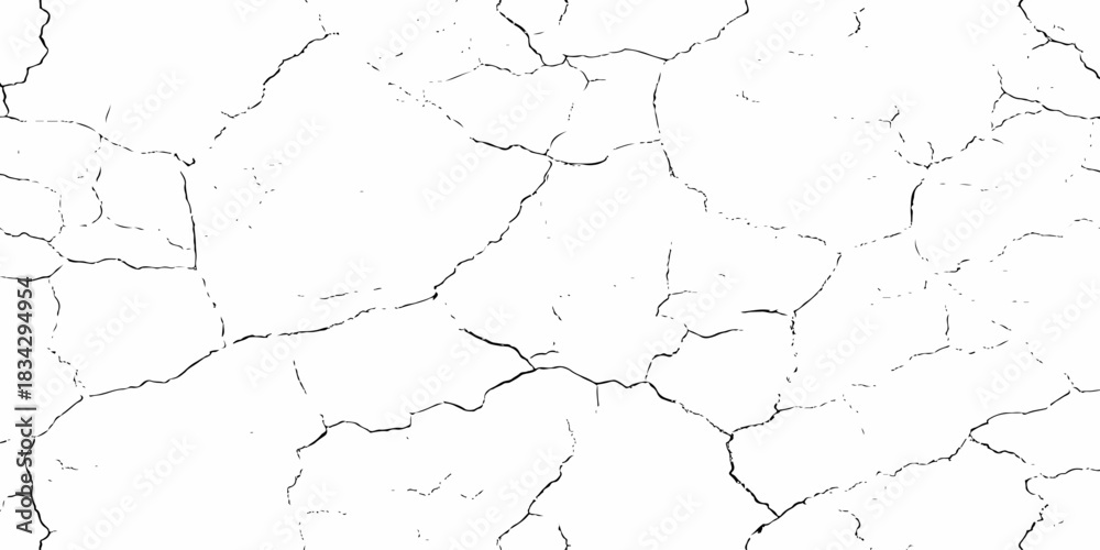 Obraz premium digital wall grunge and dust pattern surface Cracked white wall texture design element white background. 