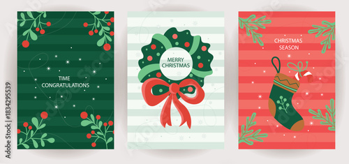 Creative Christmas cards with holiday themes and festive decorations shown in a simple layout during the holiday season