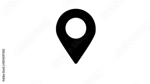 Free Download Location pin map marker navigation symbol black icon isolated vector simple design travel direction pointer - GFXLoad