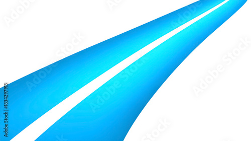 Blue abstract curved lines on transparency background, creating modern, dynamic, and futuristic design with sense of movement and energy
