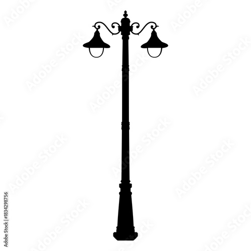 Lamppost twin bulb simple open