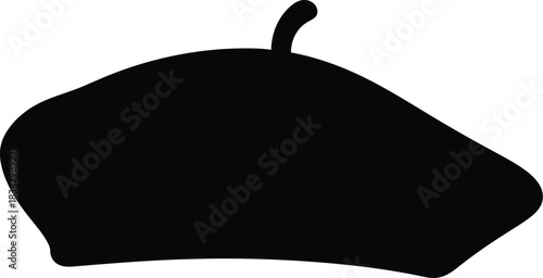 Black beret silhouette icon