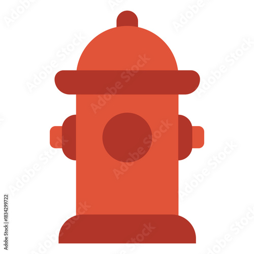 Fire hydrant colorful icon