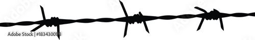 Barbed wire silhouette