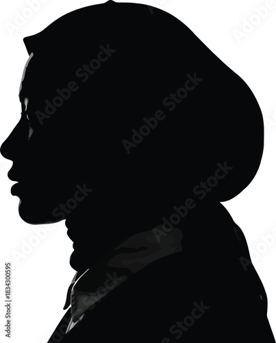Silhouette profile woman