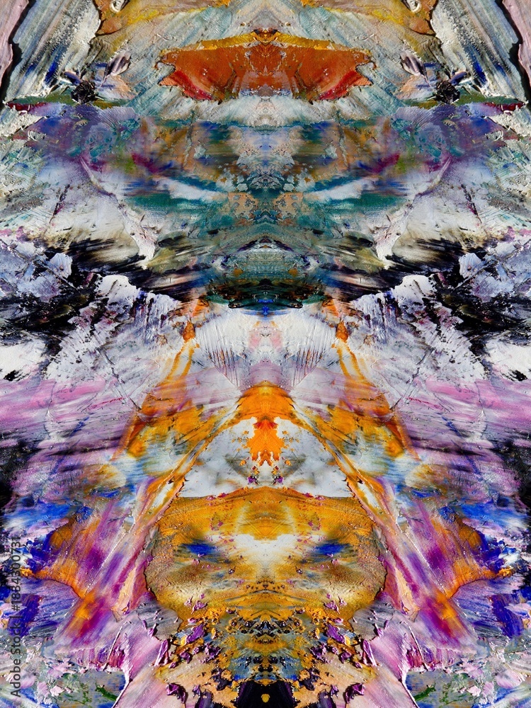 Naklejka premium Abstract art background . Hand painting artwork on canvas .