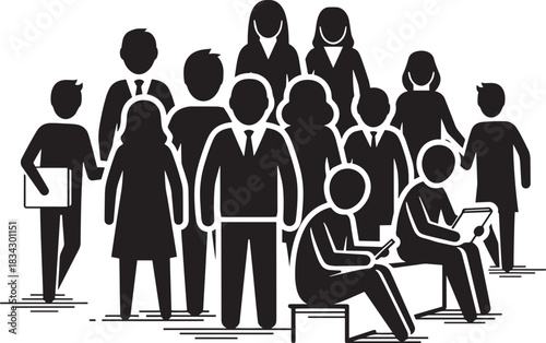 Minimalist black silhouettes