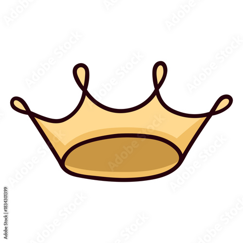 Queen crown colorful icon stroke