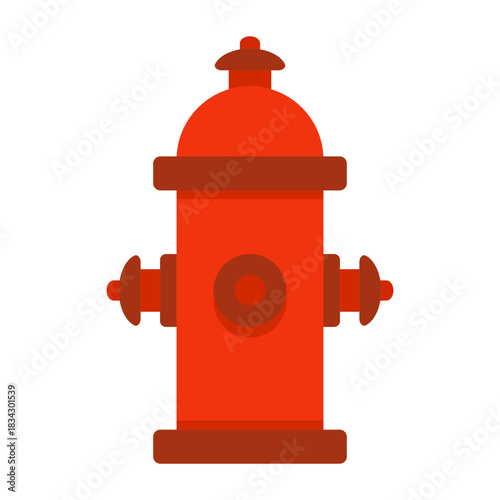 Water hydrant colorful flat